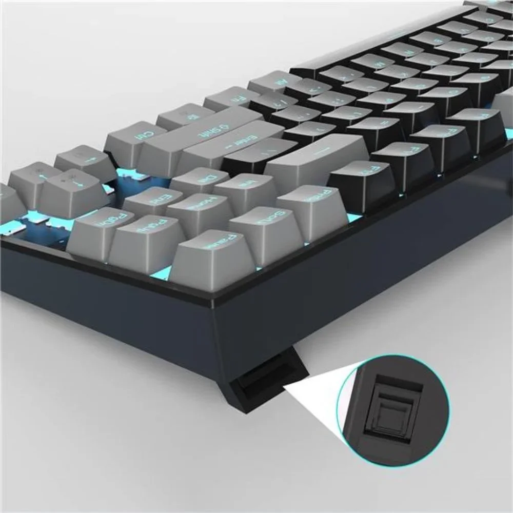 75% Mechanical Gaming Keyboard with Red Switch,LED Blue Backlit Keyboard,87 Keys